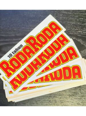 Pelekat (Sticker) RodaRoda sempena ulangtahun ke-10 pada tahun 1996